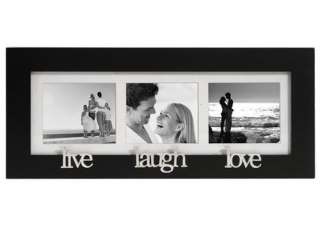 LIVE LOVE LAUGH EXPRESSIONS COLLAGE FRAME 3 PHOTOS  