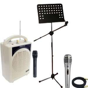   Microphone   PMSM9 Heavy Duty Tripod Microphone And Music Note Stand