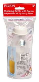 New PIGEON BABY feeding Weaning Bottles 8 OZ with spoon  