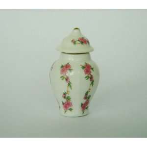  Dollhouse Miniature Floral Vase with Lid Toys & Games