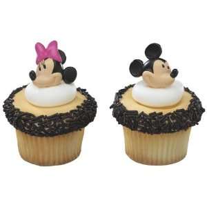  Mickey Mouse and Minnie Mouse Cupcake Rings Toppers 