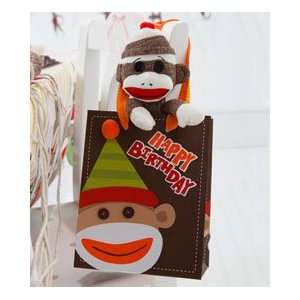  sock monkey party treat bags (set of 8) Toys & Games