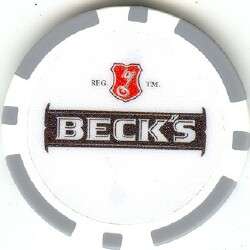 color BECKS Beer poker chips samples set #104  