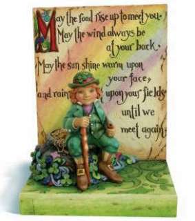 2009 JIM SHORE LEPRECHAUN W/POT OF GOLD IRISH BLESSING  