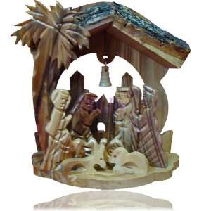  Olive Wood Nativity Set (Branch Coverd On Top) Everything 