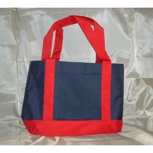 Blank Two Tone Tote Bags   Harriton   Navy Blue/Red 