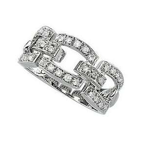  Weight Link Style Diamond Band set in 14 kt White Gold(6.5) Jewelry