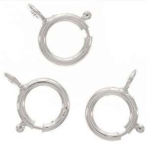  Sterling Silver Spring Ring Round Clasps 6mm (10) Arts 