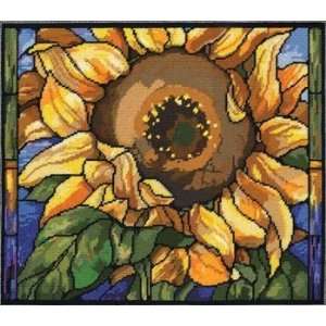    Sunflower Stained Glass Needlepoint Kit Arts, Crafts & Sewing
