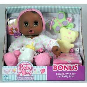  Newborn Baby Alive Sip N Snooze African American Doll in 