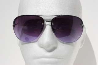 Rimless Aviator sunglasses cops vintage purple gradient  