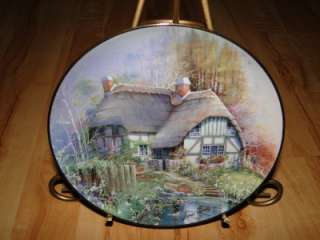 WILDFLOWER COTTAGE Andres Orpinas Franklin Mint House Plate  