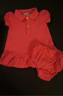 Ralph Lauren Polo Pink ruffled 2 pc dress sz 3 M  