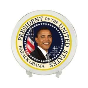 Barack Obama 44th President with Presidential Seal Background 22k Gold 