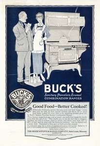 BUCKS STOVE   RANGE AD   1920  