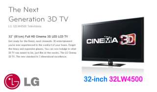 New LG 32 Full HD LED 3D CINEMA TV 32LW4500+3D Glasses  