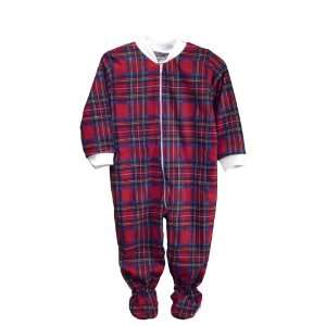  Bellepointe RED PLAID Infant Flannel Romper Pajamas Baby