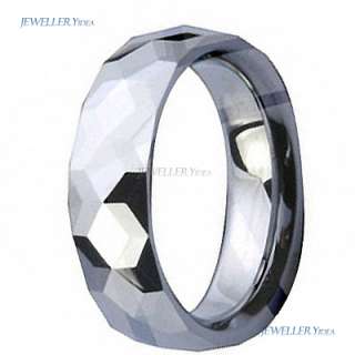  Tungsten Ring Hex Facet Bee Tungsten Band Trueman Carbide Mens Ring 