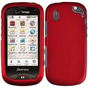   Pantech Hotshot 8992 Rubberized Cover   Red Cell Phones & Accessories