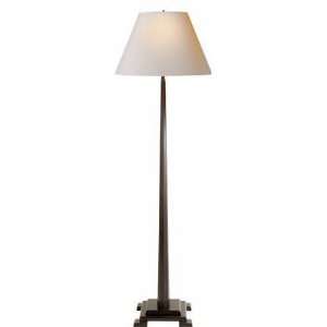   Floor Lamp in Dark Walnut with Natural Paper Shade