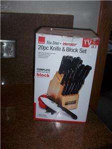 RONCO SIX STAR Cutlery Knife AND BLOCK SET 20 SLOTS  