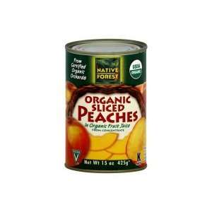  Native Forest Peaches, Organic, Sliced, 15 oz, (pack of 3 
