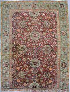   ANTIQUE 1900 AGRA ORIENTAL HAND KNOTTED WOOL AREA RUG CARPET  