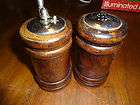 vintage wooden salt pepper shakers pepper grinder mill set 2