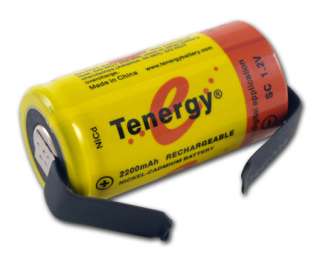  Tenergy SubC 2200mAh NiCd Rechargeable Batteries Custom Packs w/ Tabs