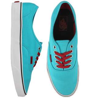 Vans Authentic Skate Shoes   Scuba Blue/Chili Pepper Red   NEW  