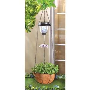  Solar Hummingbird Hanging Planter Basket (S14630 CX 