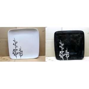  Set of Ceramic ArtTM Classical  Plate with Hand Painted Tree Set 