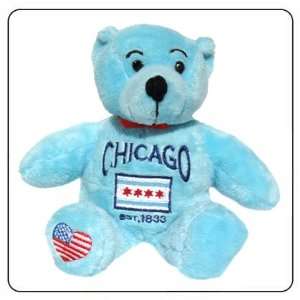    Chicago Symbolz Light Blue Bear Stuffed Animal Toys & Games