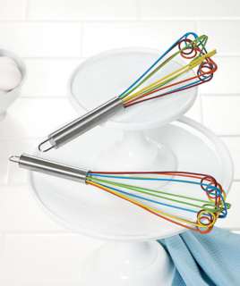 New ~ BRIGHT AND COLORFUL SET OF SILICONE COATED WHISKS  