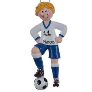  Soccer Player Boy Christmas Ornament