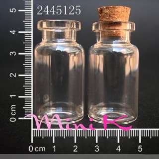 10 1000 Clear Glass Bottle Vial Cork 10ml Pyrex 2445125  