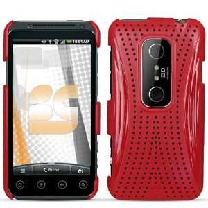  BW Back Cover for Sprint HTC EVO 3D  Red Electronics