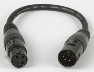 DMX 5 PIN MALE TO 3 PIN FEMALE ADAPTER STAGE TURNAROUND  