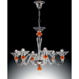  Murano 1153/6 Chandelier   crystal/red, 220   240V (for 