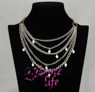Stella & dot Jewelry Avery chain and pearl necklace,New, Retail $69.00 