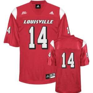 adidas Louisville Cardinals #9 Replica Football Jersey   Red  