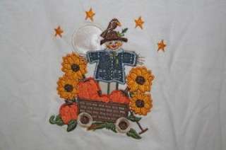   Fall Thanksgiving Scarecrow Women Size S Shirt Sunflower CUTE  