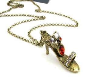 Antique Style Love high heel shoe pendants Necklace X40  