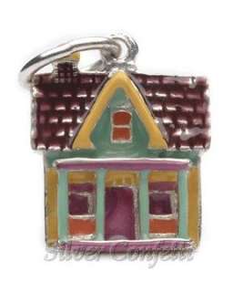 Sterling Silver PAINTED LADY Home Sweet Home DOLL HOUSE Charm or 