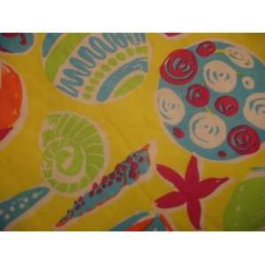 Summer tablecloth 60  round beach re usable vinyl w/ flannel back 