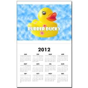    Calendar Print w Current Year Rubber Ducky Girl HD 