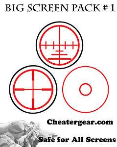   Screen Pack 1, TV Screen Safe Aiming Targets, FPS Aim Assist  