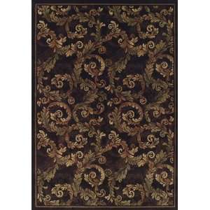   Sable Machine Made Plum Floral Area Rug 7.90 x 10.70.