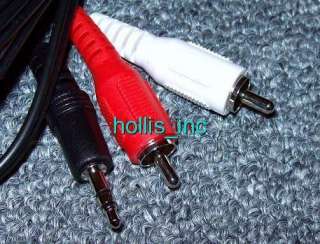 New 6 ft 3.5mm To RCA Y Cable Adapter For CD  Player  