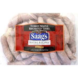 Saags Maple Turkey Breakfast Link Sausages 2.5lb Pkg  